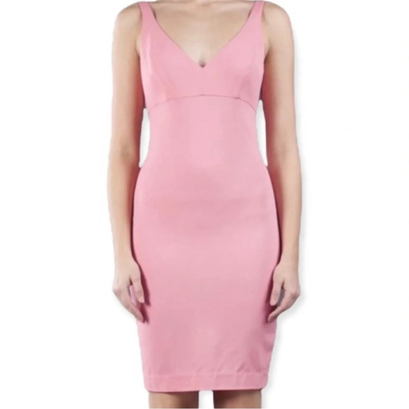 L'AGENCE Dresses & Skirts - L’Agence Bodycon Knee Length Midi Dress Pink Size 6 BarbieCore Coquette Feminine